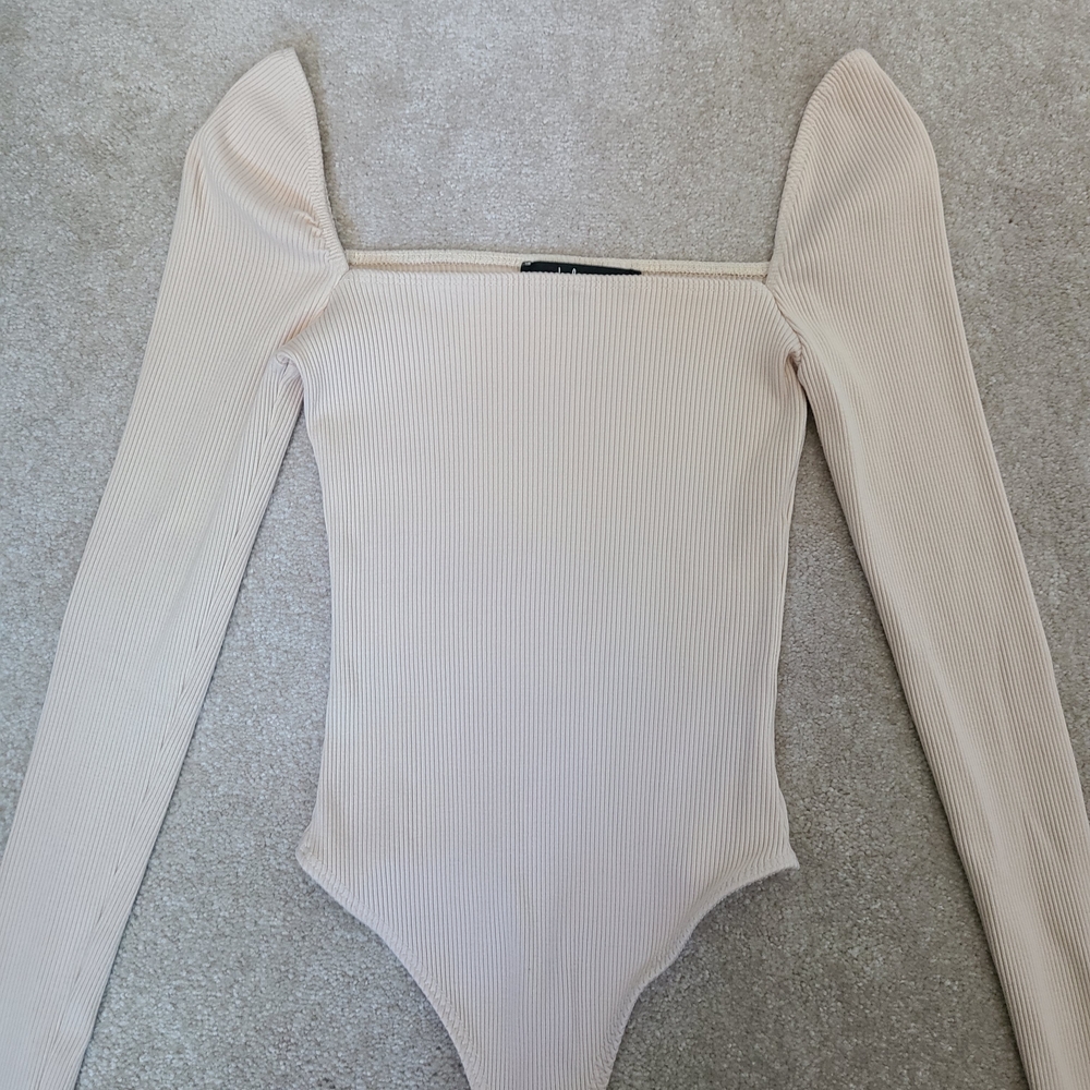 Lulu's Cream Long Sleeve Bodysuit
